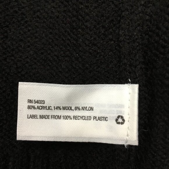 NEW Gap Women's Black and Ivory Cardigan Sweater Open Front 3/4 Sleeves XL - Picture 7 of 10